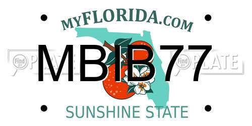 MBIB77 Florida License Plate