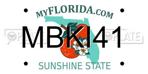 MBKI41 Florida License Plate