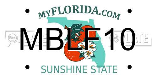 MBLF10 Florida License Plate