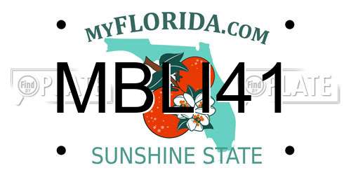 MBLI41 Florida License Plate