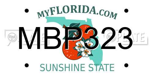 MBP323 Florida License Plate