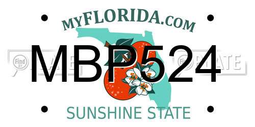 MBP524 Florida License Plate