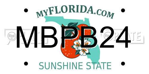 MBPB24 Florida License Plate