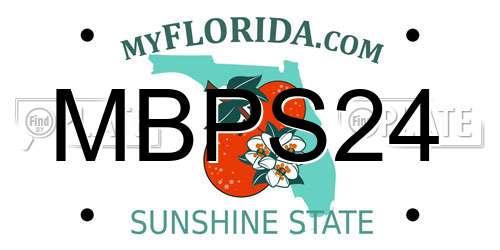 MBPS24 Florida License Plate