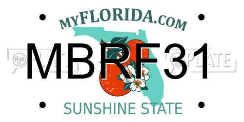 MBRF31 Florida License Plate