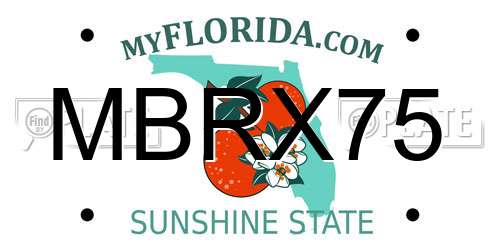 MBRX75 Florida License Plate