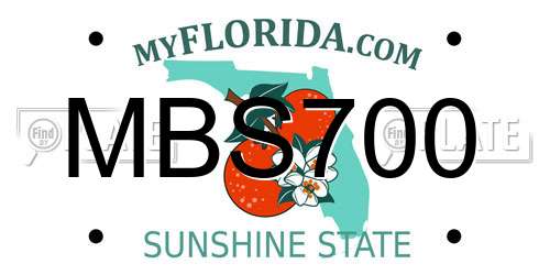 MBS700 Florida License Plate