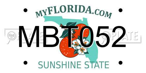 MBT052 Florida License Plate