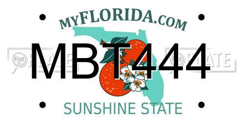 MBT444 Florida License Plate