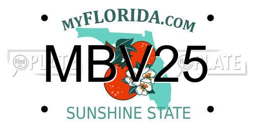 MBV25 Florida License Plate