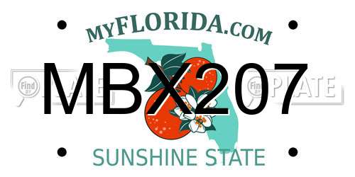 MBX207 Florida License Plate