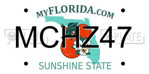 MCHZ47 Florida License Plate