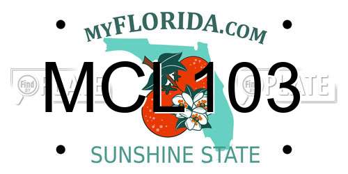 MCL103 Florida License Plate