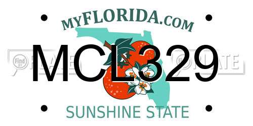 MCL329 Florida License Plate