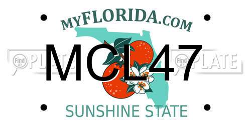 MCL47 Florida License Plate