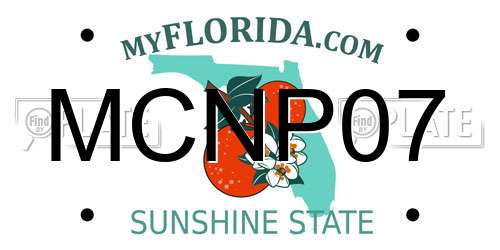 MCNP07 Florida License Plate