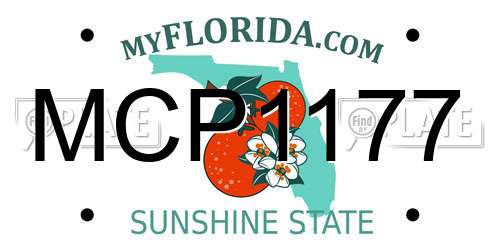 MCP1177 Florida License Plate