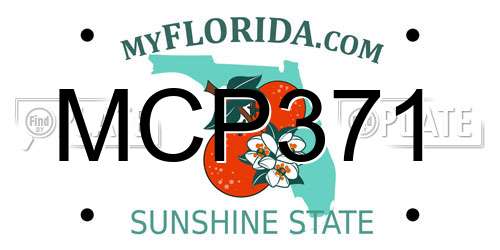 MCP371 Florida License Plate