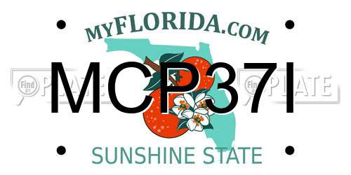 MCP37I Florida License Plate
