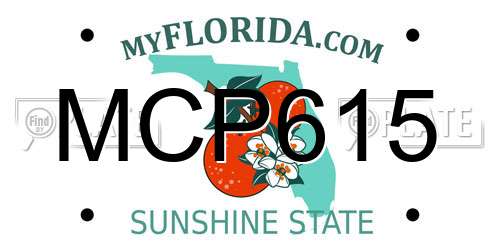 MCP615 Florida License Plate