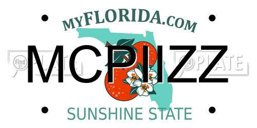 MCPIIZZ Florida License Plate