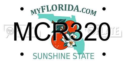 MCR320 Florida License Plate