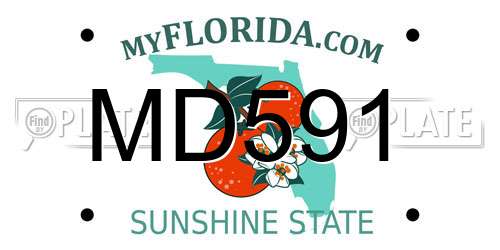 MD591 Florida License Plate
