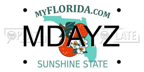 MDAYZ Florida License Plate