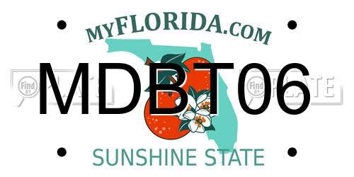 MDBT06 Florida License Plate