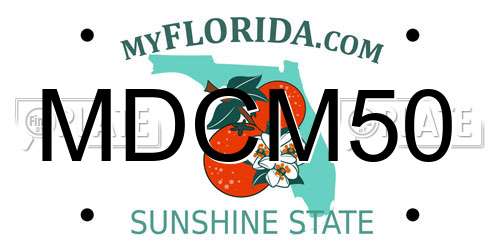 MDCM50 Florida License Plate