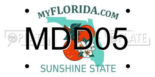 MDD05 Florida License Plate