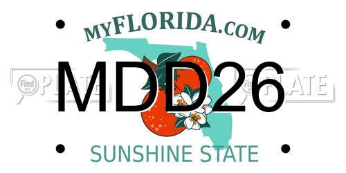 MDD26 Florida License Plate