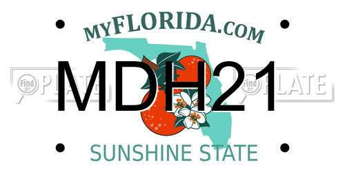 MDH21 Florida License Plate
