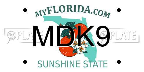 MDK9 Florida License Plate