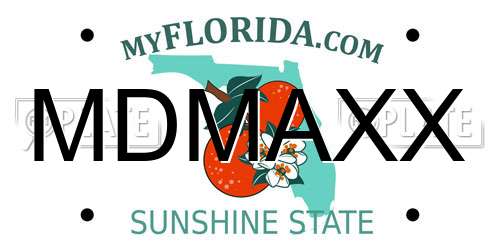 MDMAXX Florida License Plate