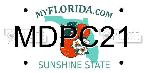 MDPC21 Florida License Plate