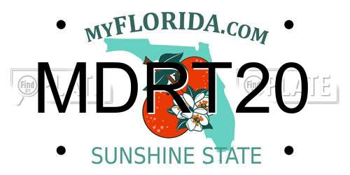 MDRT20 Florida License Plate