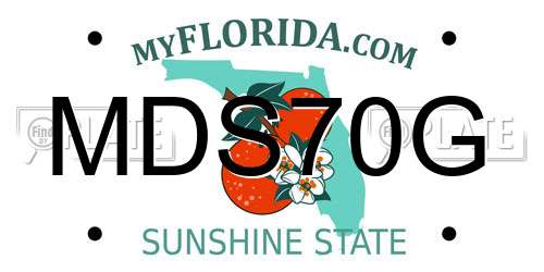 MDS70G Florida License Plate