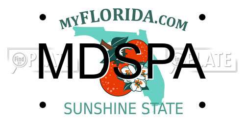 MDSPA Florida License Plate