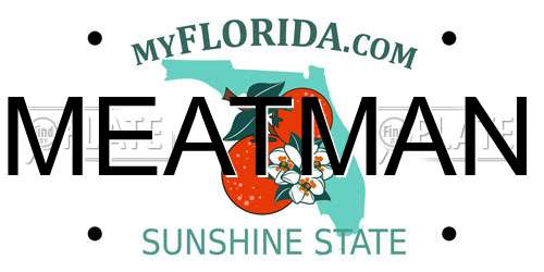 MEATMAN Florida License Plate