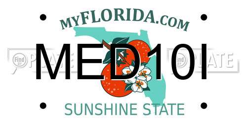MED10I Florida License Plate