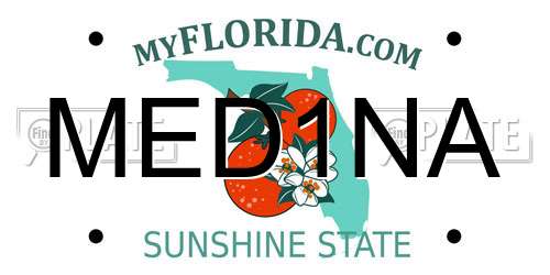 MED1NA Florida License Plate