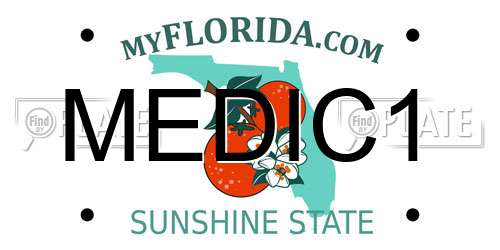 MEDIC1 Florida License Plate