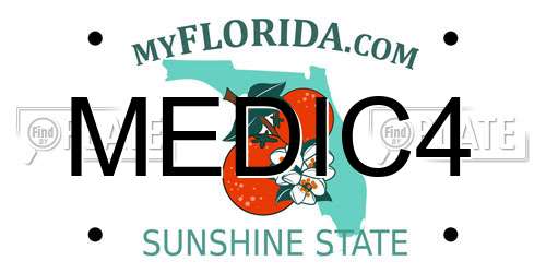 MEDIC4 Florida License Plate