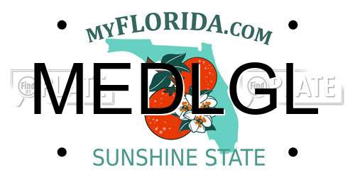 MEDLGL Florida License Plate