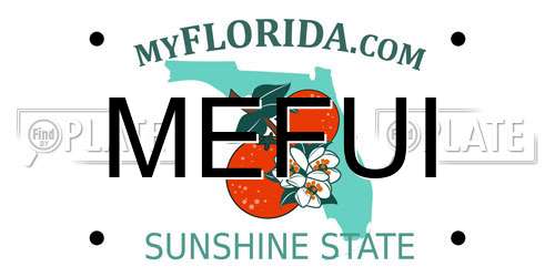 MEFUI Florida License Plate