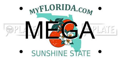MEGA Florida License Plate