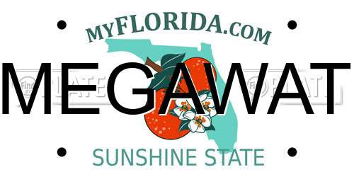 MEGAWAT Florida License Plate