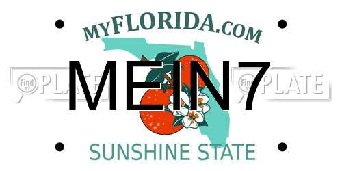 MEIN7 Florida License Plate