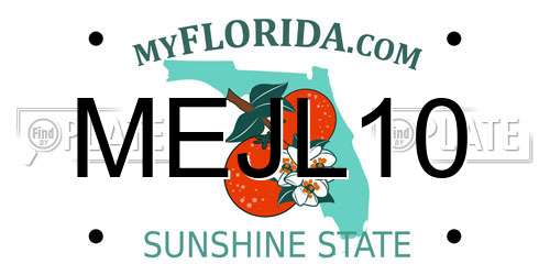 MEJL10 Florida License Plate